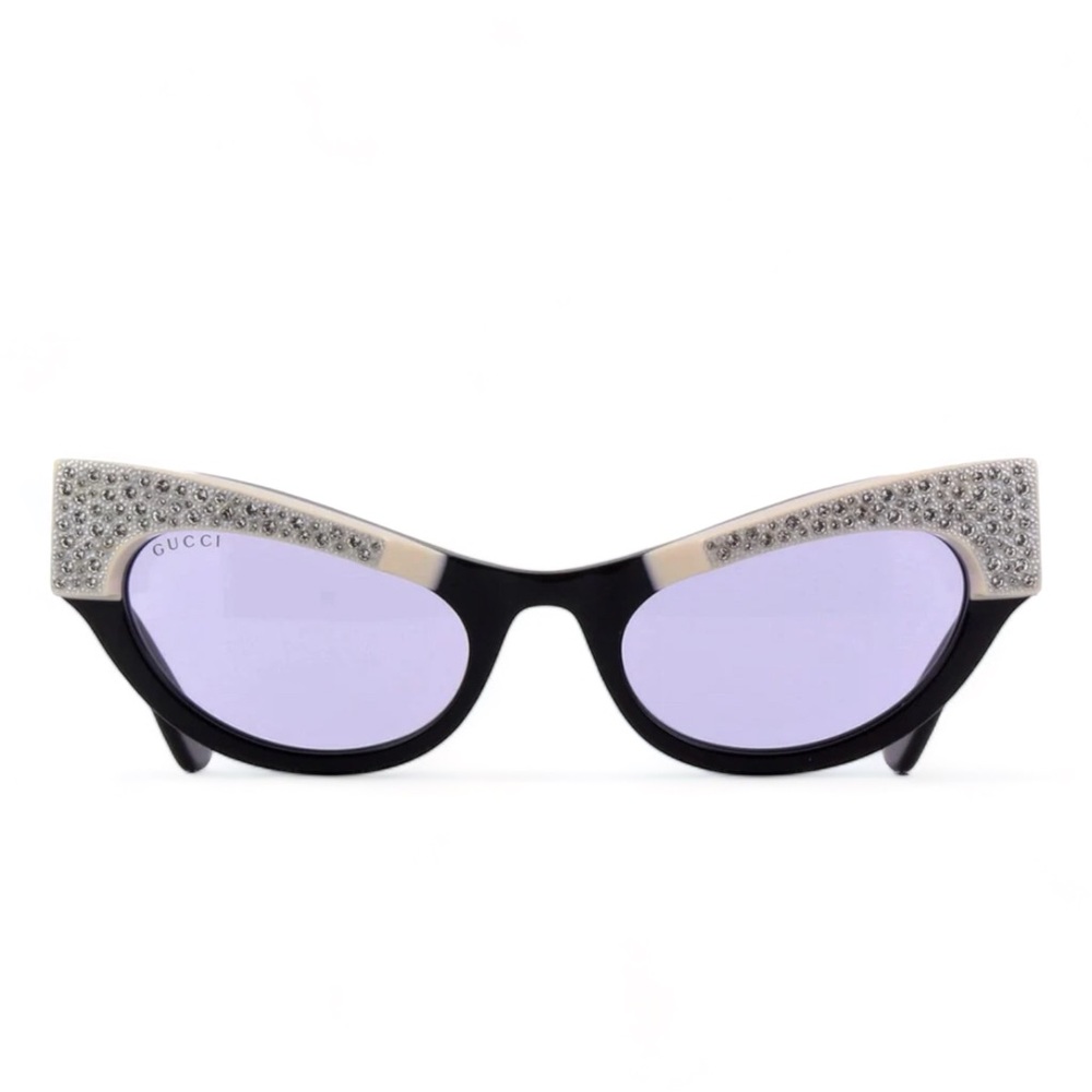 NWT GUCCI - GG1167S (001 SPECIAL EDITION) Cat-Eye Violet-tinted Sunglasses